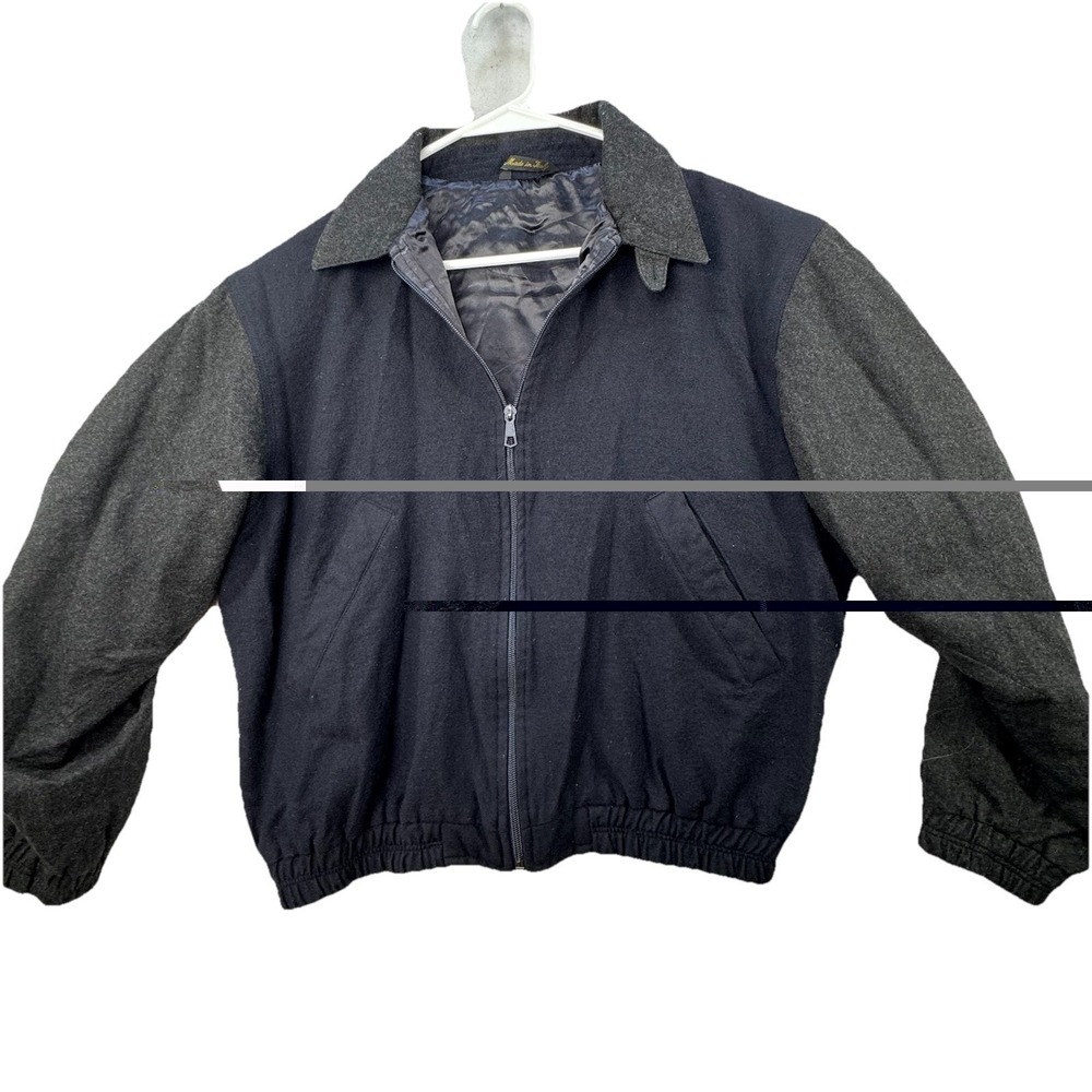 Vintage Y2K Sergio‎ Valente Virgin Wool Varsity Jacket Mens Medium Bomber 2003